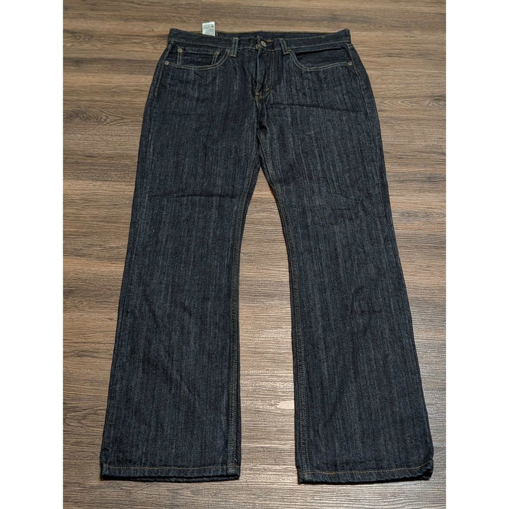 Levis 527 Slim Bootcut Jeans Mens 34x32 Dark Wash Indigo Denim 05527-4010